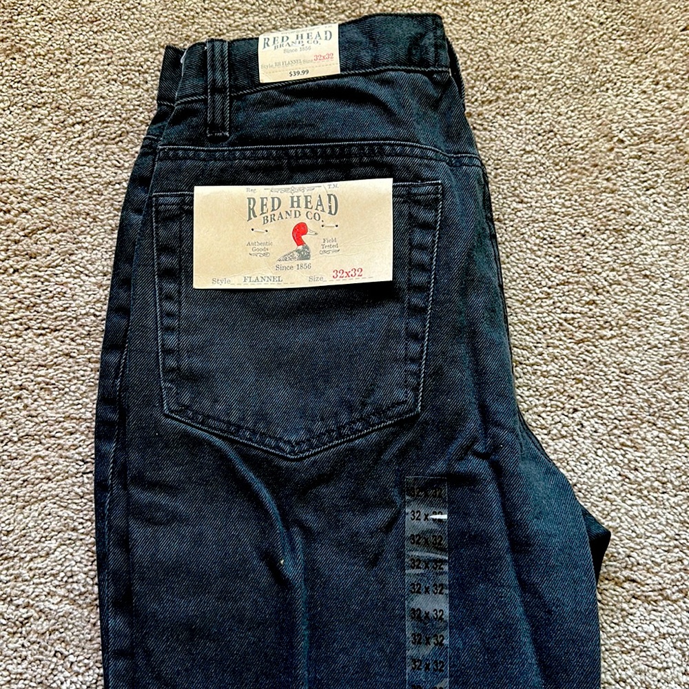 Black flannel jeans Red Head brand - new with tags